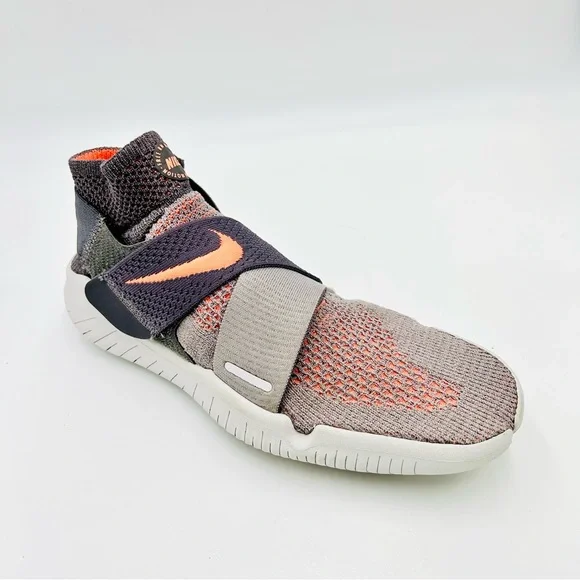 Nike shoes Free RN Motion Flyknit Running Shoes gray and orange Women Size 7.5 - Picture 1 of 10